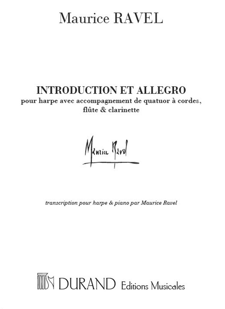 Introduction Et Allegro Partie Pour Harpe-Piano